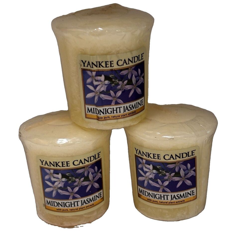 Yankee Candle Midnight Jasmine Lot Of 3 New Votives Retired Votive Candles